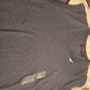 Nautica Gray Crewneck Sweater Soft Knit Classic